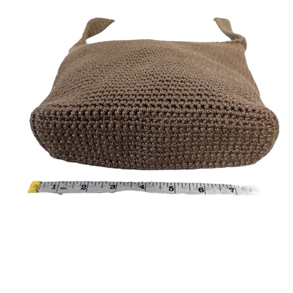 The Sak Crochet Shoulder Sling Bag‎ Y2K Textile Everyday Handbag Medium Brown - Picture 9 of 12